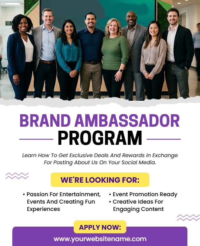 Brand Ambassador Program Flyer Template