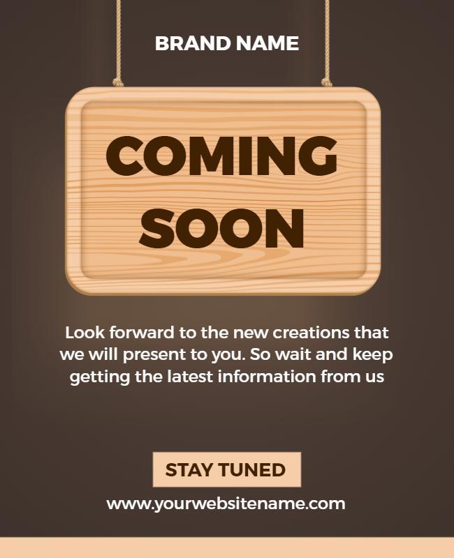 Brand Launch Coming Soon Announcement Flyer Template