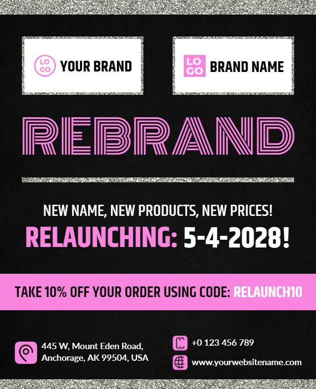 Brand Relaunch Announcement Flyer Template