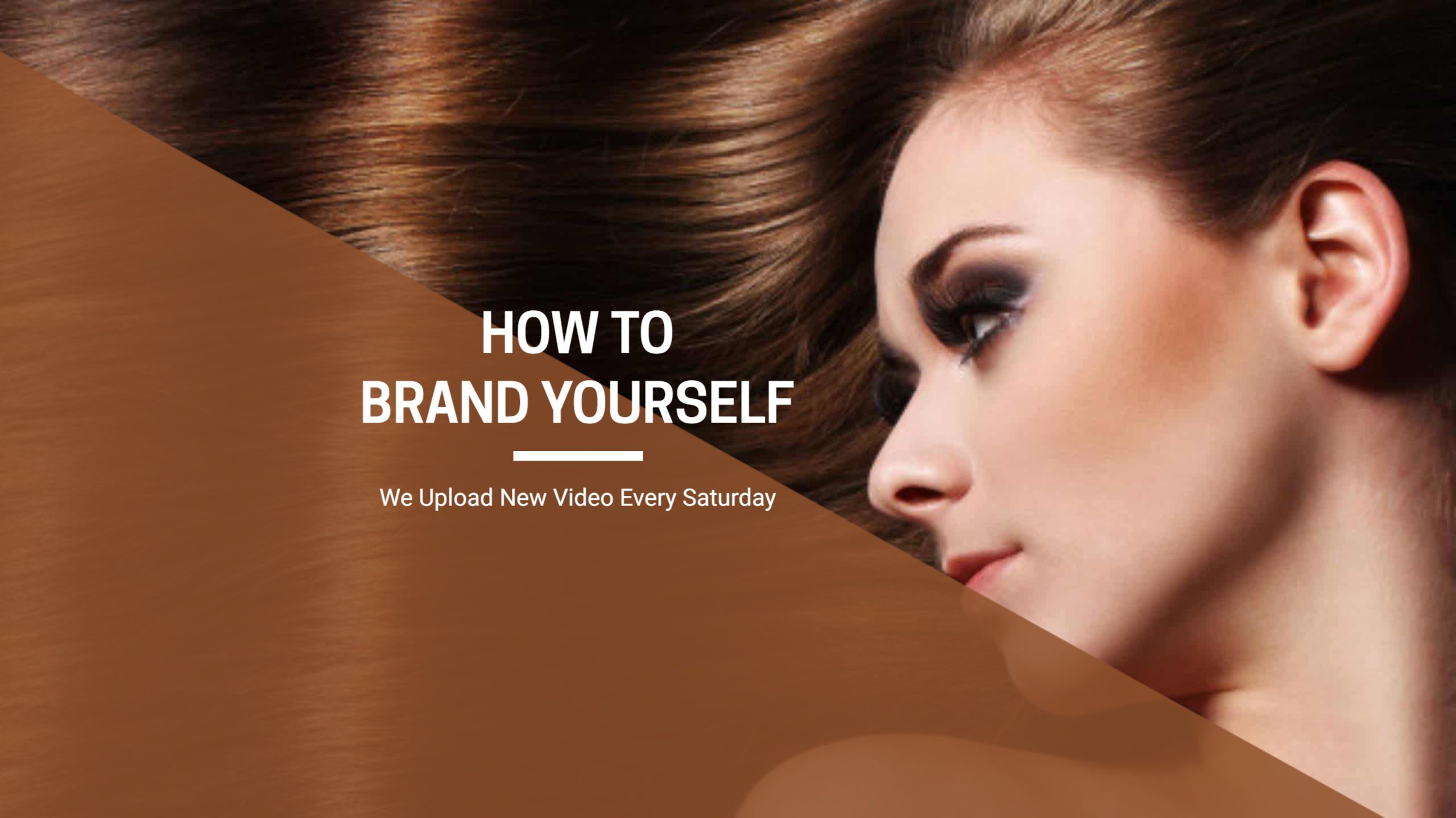 Branding Yourself with Stylish Hair in Brown YouTube Banner Template