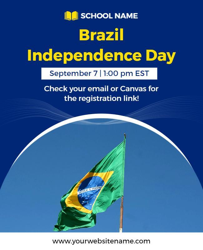 Brazil Independence Day Celebration Flyer Template