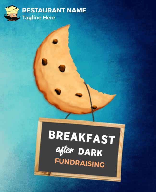 Breakfast After Dark Fundraising Event Flyer Template