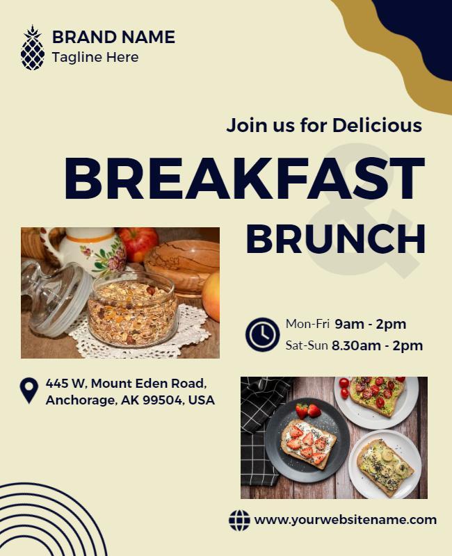 Breakfast Brunch Restaurant Flyer Template