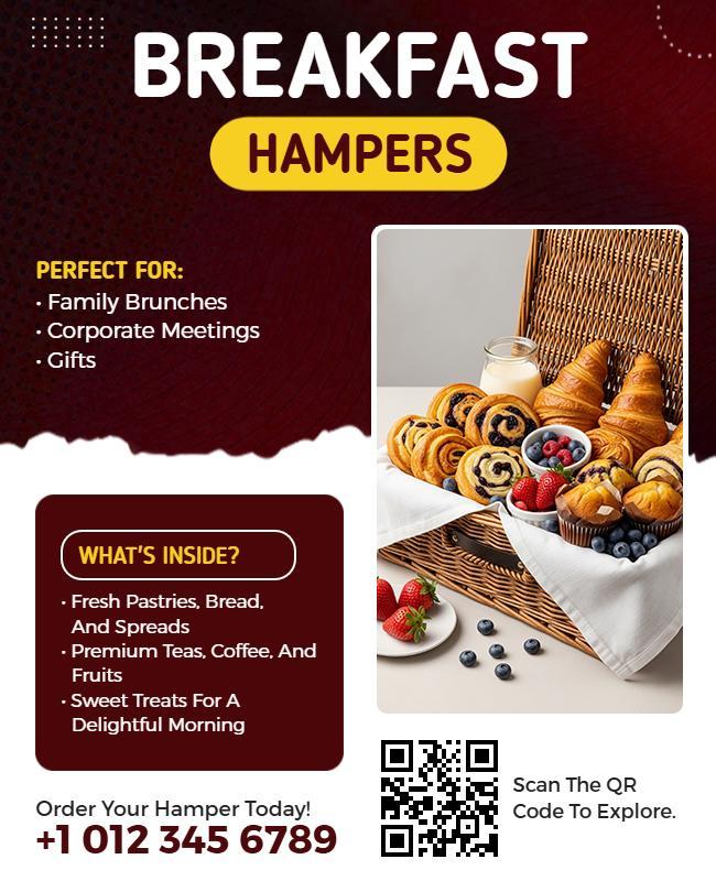 Breakfast Hampers Promotional Flyer Template