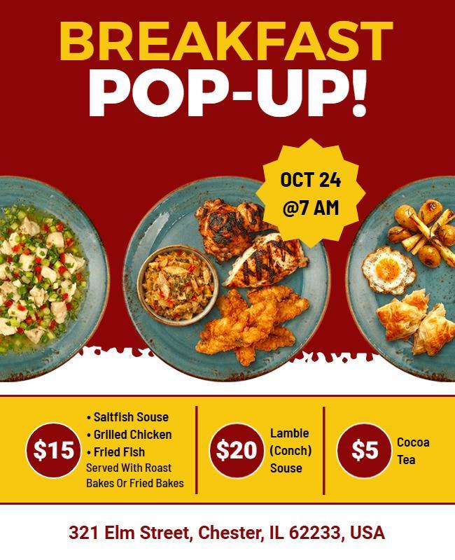 Breakfast Pop-up Event Flyer Template
