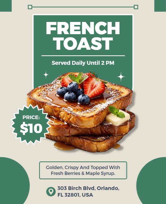 Breakfast Special French Toast Flyer Template