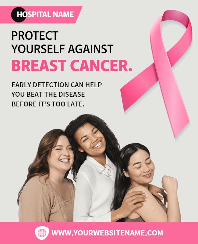 Breast Cancer Awareness Campaign Flyer Template