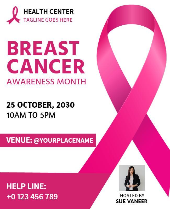 Breast Cancer Awareness Month Event Flyer Template