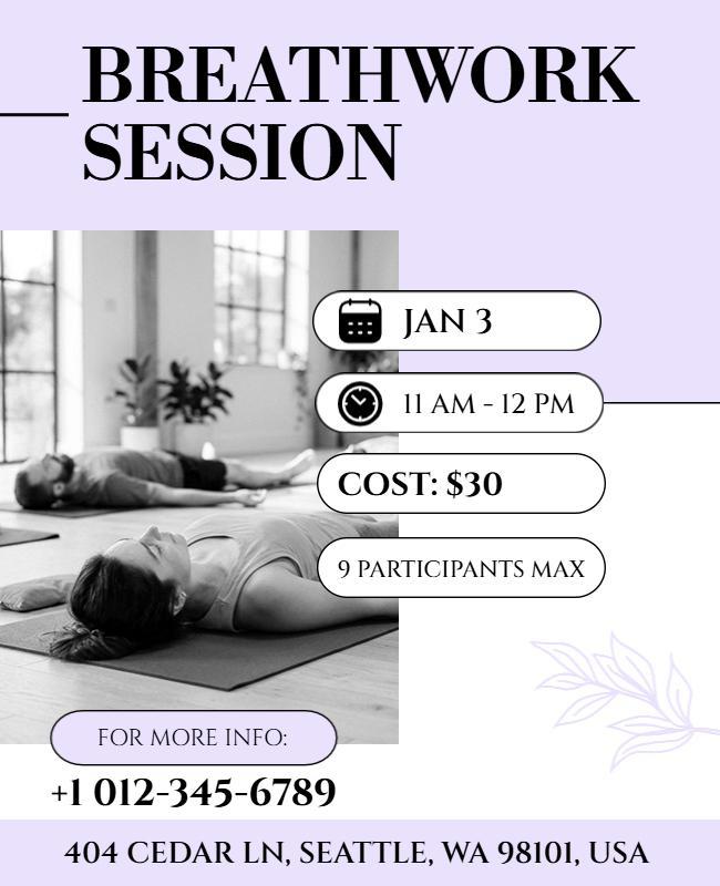 Breathwork Session Flyer Template
