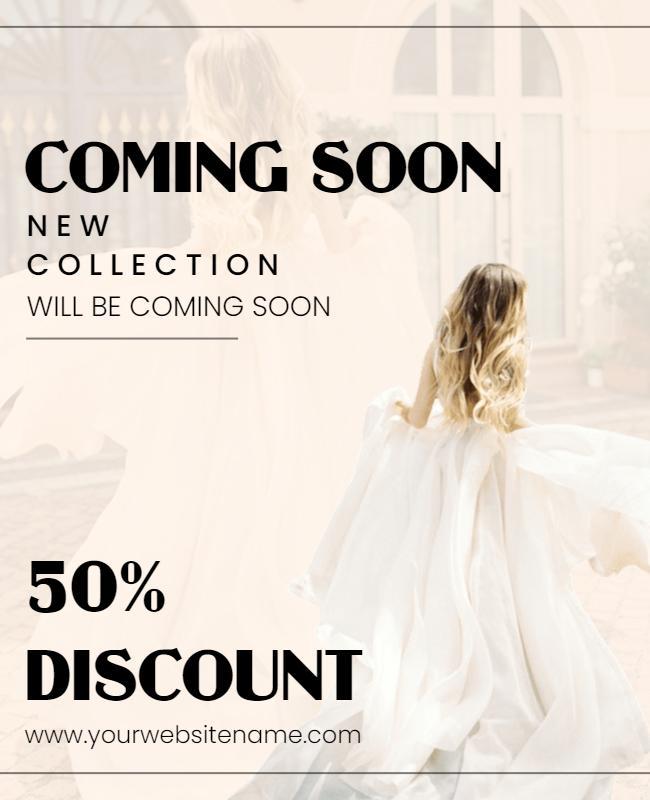 Bridal Fashion Collection Sale Announcement Flyer Template