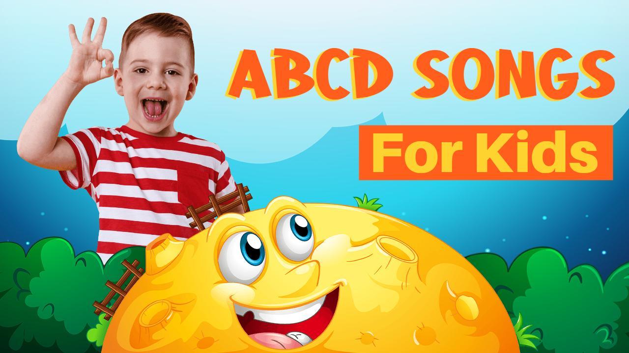 Bright ABCD Songs Fun Kids Trending YouTube Thumbnail Template