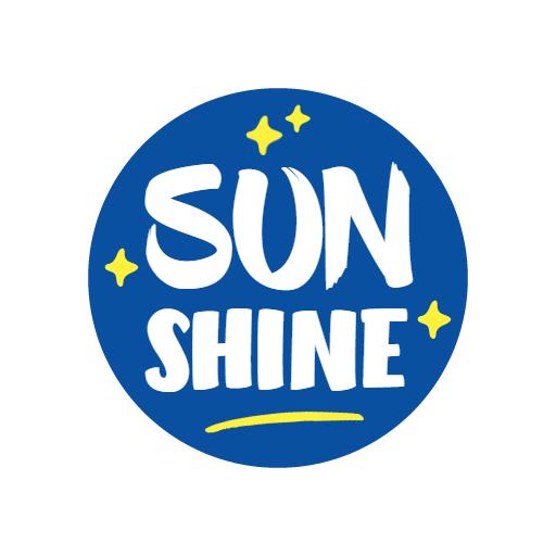 Bright Blue and Yellow Sunshine Theme Logo Template