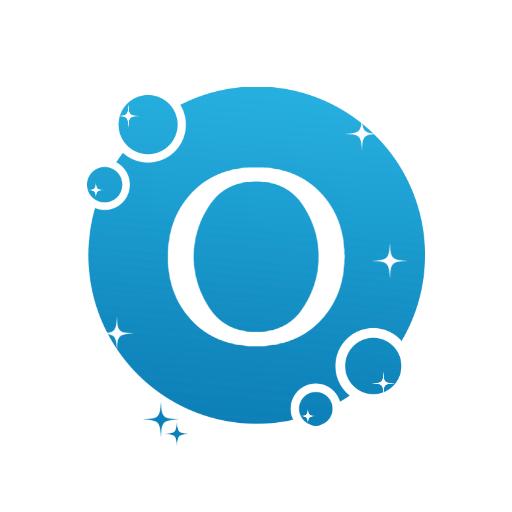 Bright Blue Bubble Letter Design for Educational Alphabet Logo Template