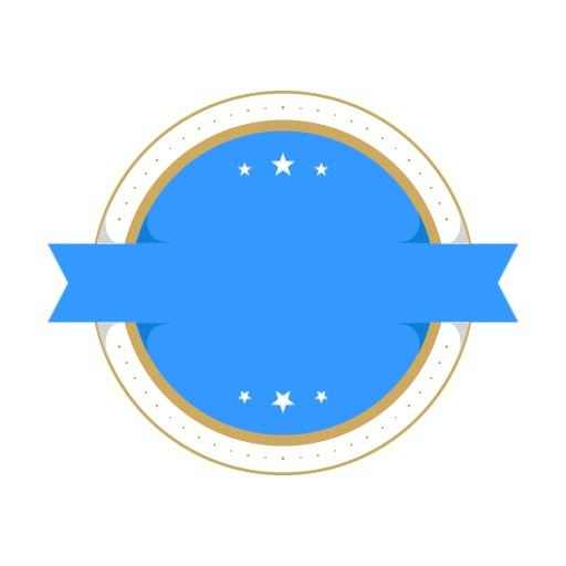 Bright Blue Circle Design Perfect for Custom Branding Logo Template