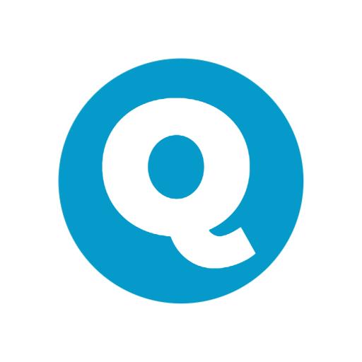 Bright Blue Circle Featuring Stylish Q Letter for Alphabet Logo Template