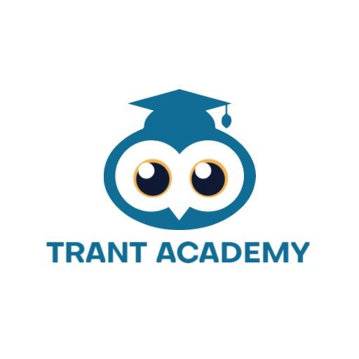 Bright Blue Owl with Graduation Cap for School Logo Template