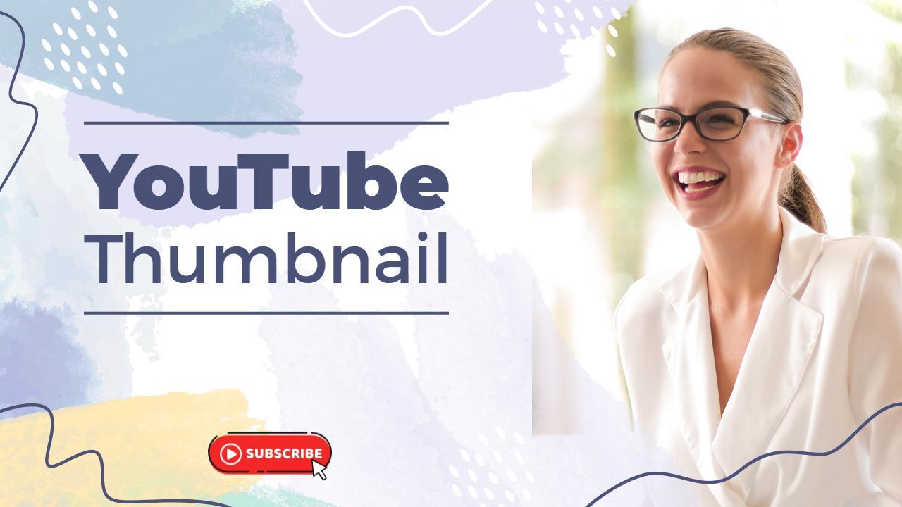 Bright Colorful Abstract Design YouTube Thumbnail Template