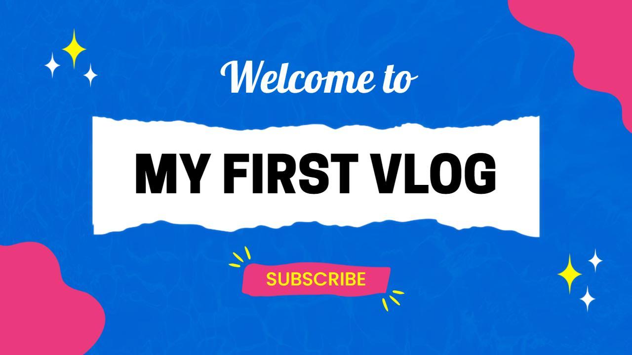 Bright Colorful Introduction VLog YouTube Thumbnail Template
