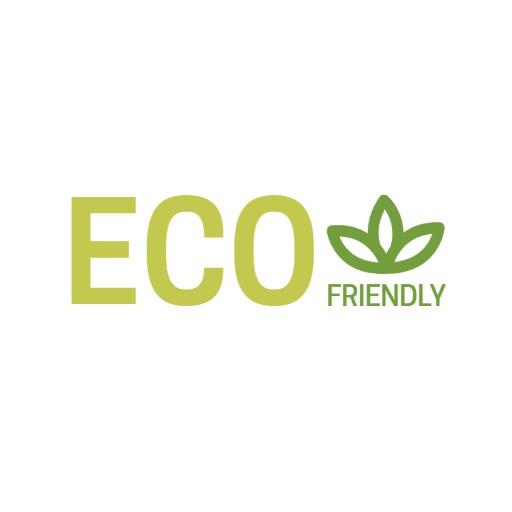 Bright Green and White Eco Friendly Sustainability Logo Template
