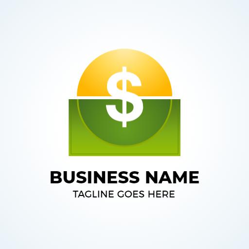 Bright Green and Yellow Banking Services Logo Template