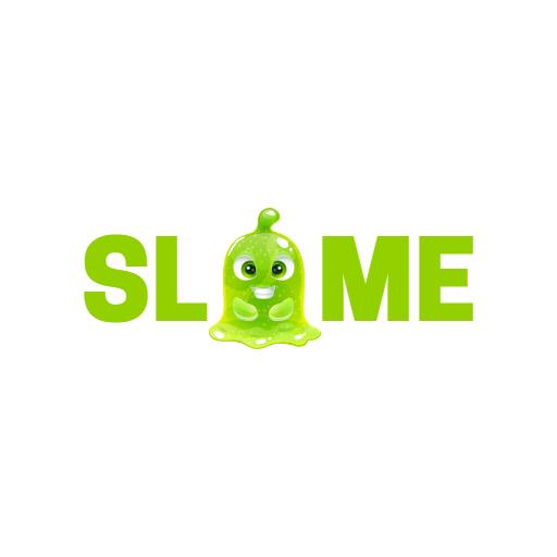 Bright Green Slime Character for Fun and Playful Logo Template