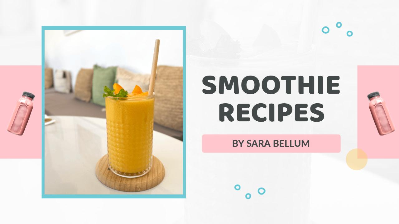 Bright Healthy Smoothie Recipes Cooking Channel YouTube Thumbnail Template