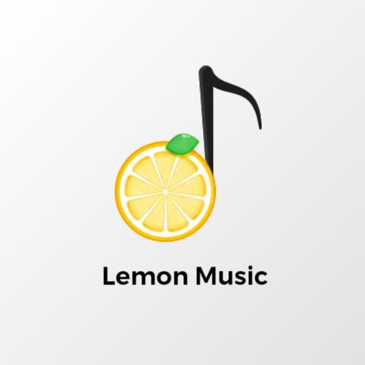 Bright Lemon Slice with an Artistic Music Note Logo Template