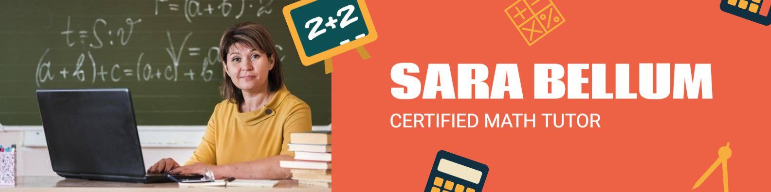 Bright Orange Classroom with Math Elements LinkedIn Banner Template