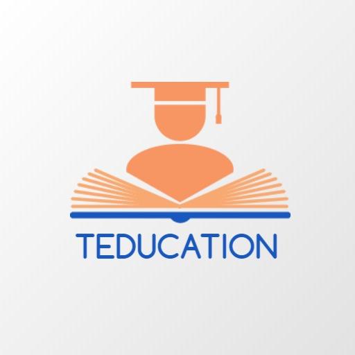 Bright Orange Graduation Cap Over an Open Book Education Logo Template
