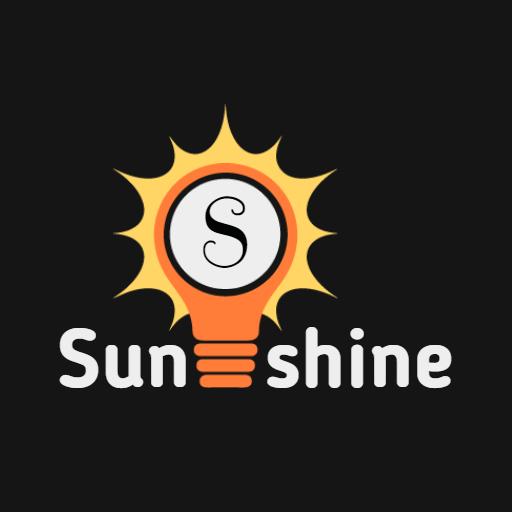 Bright Orange Sun Design with Playful Sunshine Logo Template