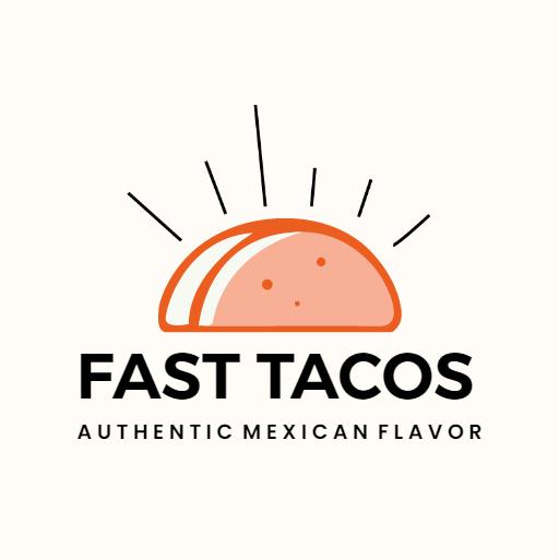 Bright Orange Taco Design Symbolizing Fast Food Flavor Logo Template