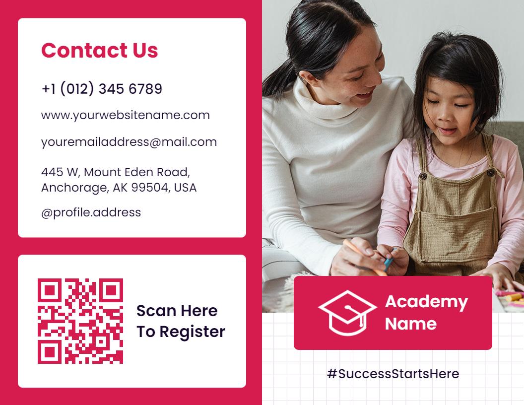 Bright Red Tutoring Services for Skills Development Brochure Template