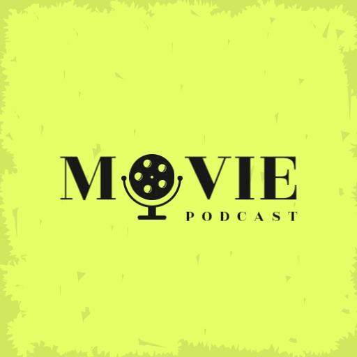 Bright Yellow and Black Movie Discussion Podcast Logo Template