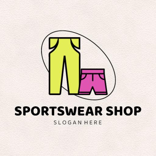 Bright Yellow and Pink Activewear Design for Sportswear Logo Template