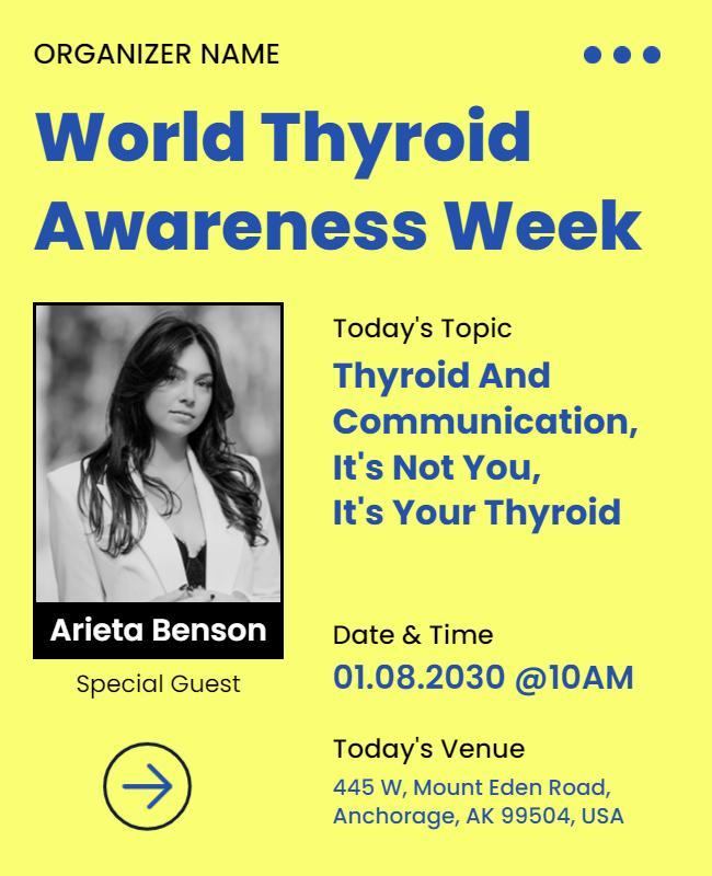 Bright Yellow Awareness Week Event Poster Template