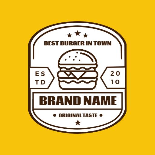 Bright Yellow Background Emphasizing Authentic Pizza Logo Template