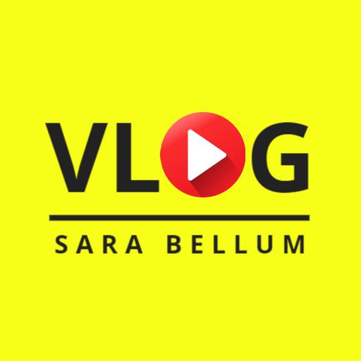 Bright Yellow Background with Engaging Vlogger Content Logo Template