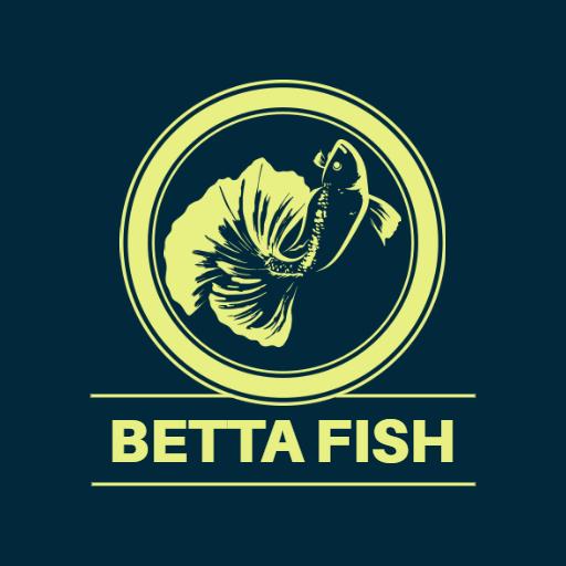 Bright Yellow Betta Fish Design Celebrating Aquatic Life Logo Template