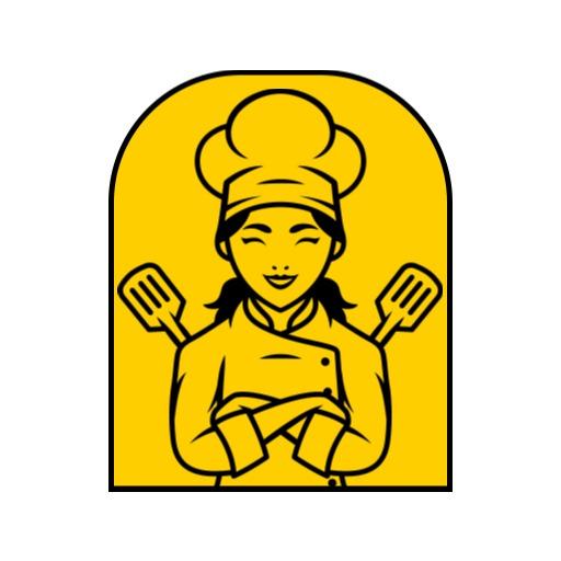 Bright Yellow Chef Design Celebrating Culinary Catering Logo Template