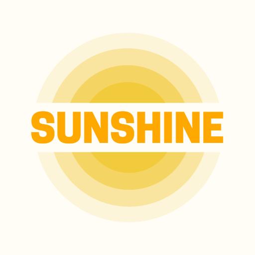 Bright Yellow Circular Design Representing Sunshine Logo Template
