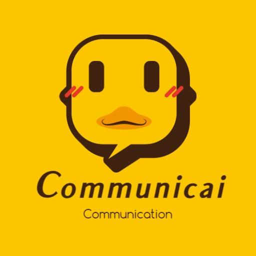 Bright Yellow Duck Icon Illustrating Fun Communication Logo Template
