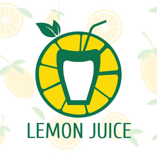 Bright Yellow Lemon Design Celebrating Refreshing Juice Logo Template