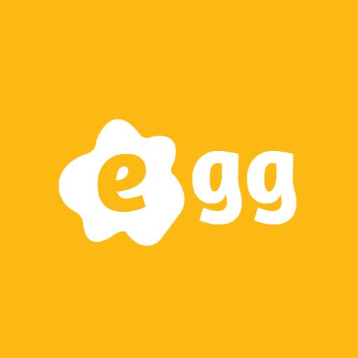 Bright Yellow Logo Featuring a Creative Egg Design Logo Template