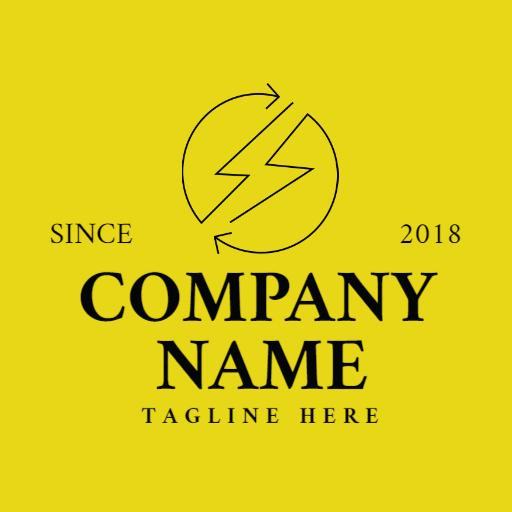 Bright Yellow Modern Energy Company Logo Template