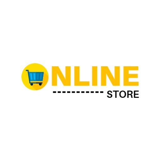 Bright Yellow Online Shop Logo Featuring a Shopping Cart Design Logo Template