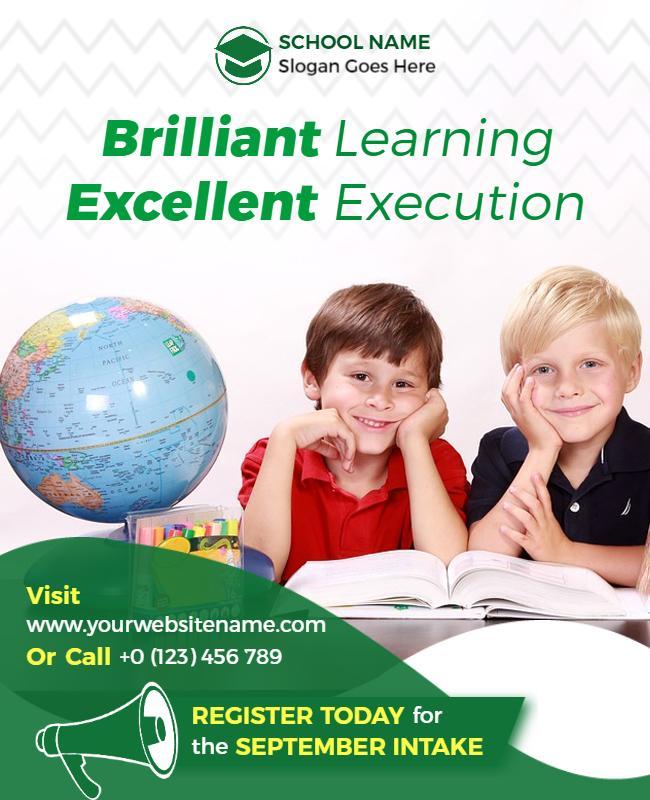 Brilliant School Admission Promotion Flyer Template