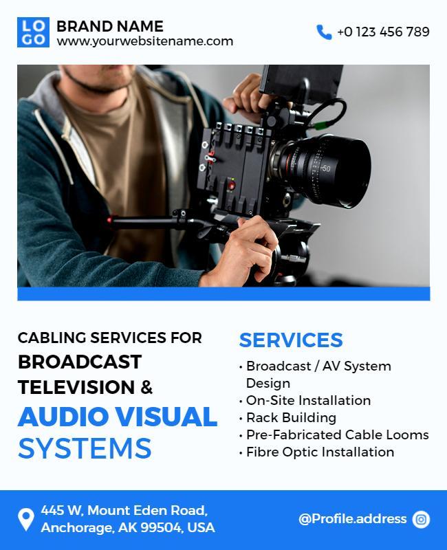 Broadcast and Audio Visual Services Flyer Template