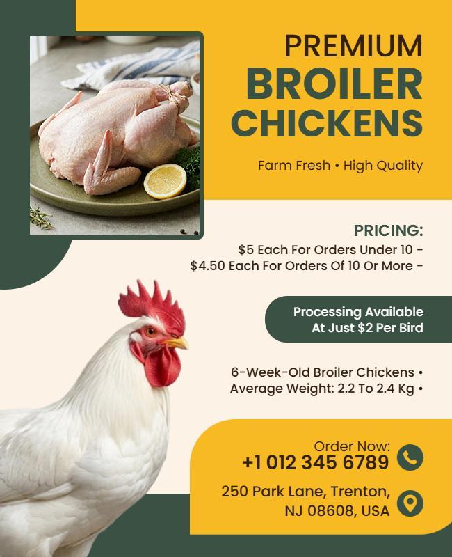 Broiler Chickens Poster Template