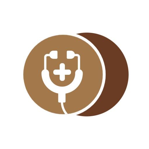 Brown Medical Equipment Design Representing Hospital Care Logo Template