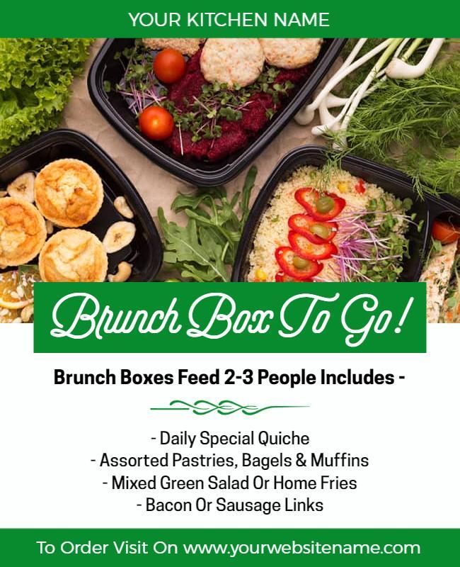 Brunch Box to Go Promotional Flyer Template